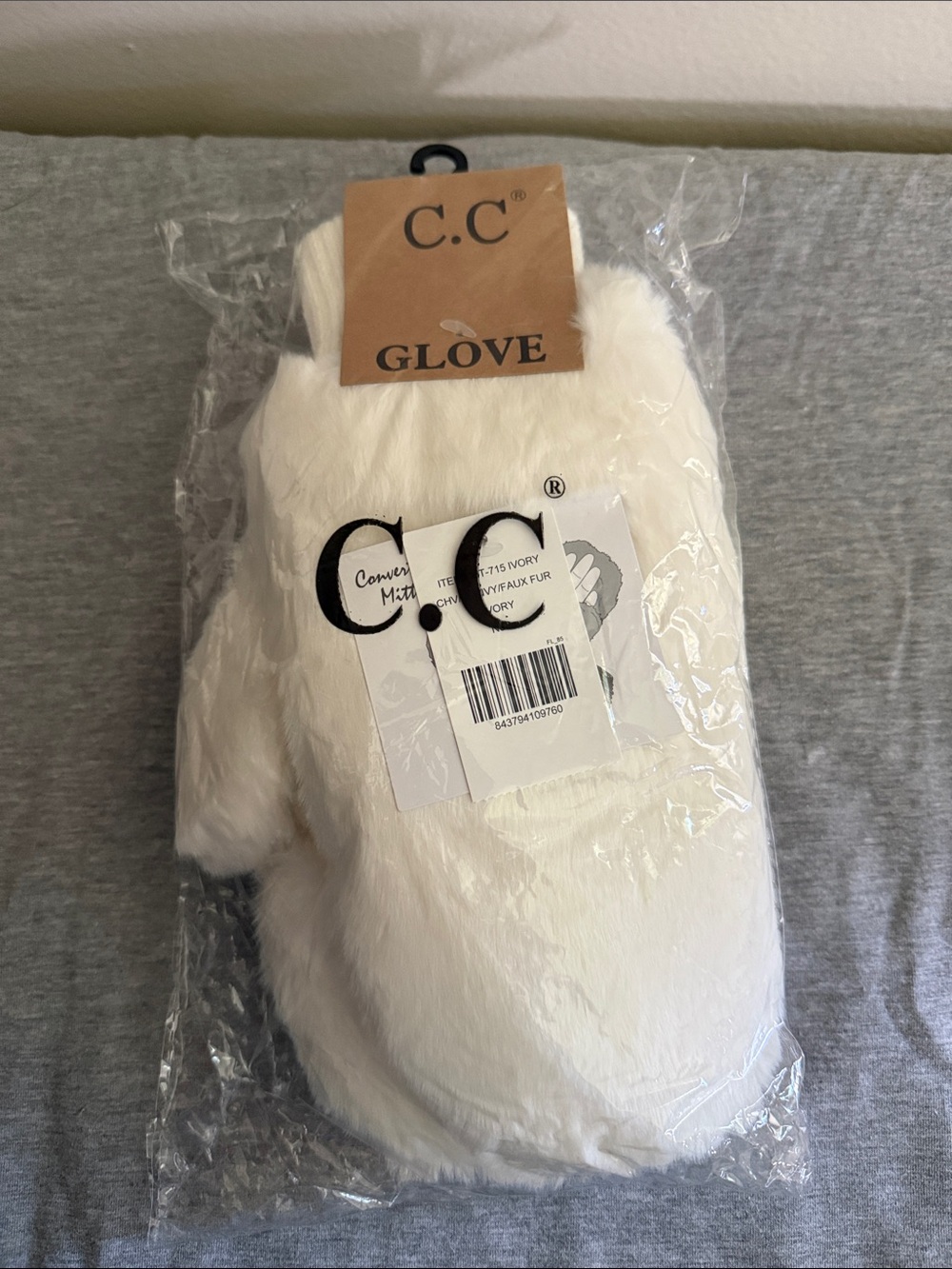Authentic C.C Sherpa Polar Fleece Mittens with Plush Lining